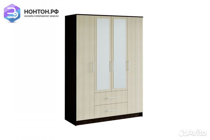 Шкаф четырехстворчатый Фиеста венге / лоредо