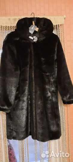 Эко шуба под норку новая р.52-54