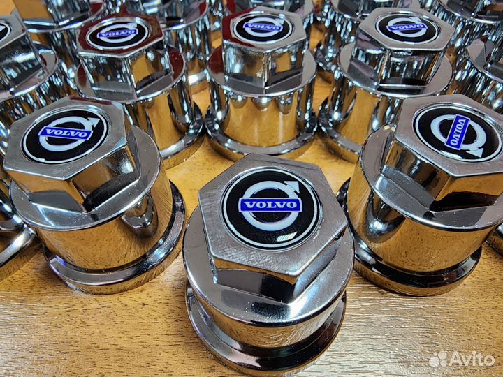 Вольво Колпак 22.5 К-кт 20шт Хром пластик 32мм