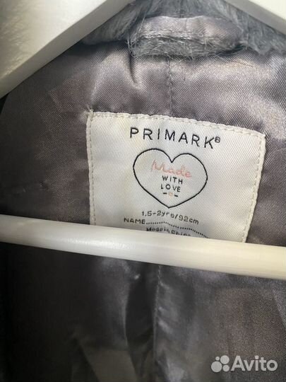Пальто primark 92см
