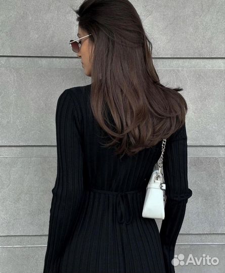 Платье в рубчик