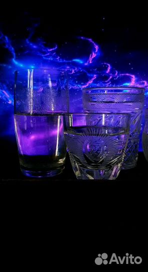 Стопки, рюмки хрусталь, старое стекло, ссср, Богем