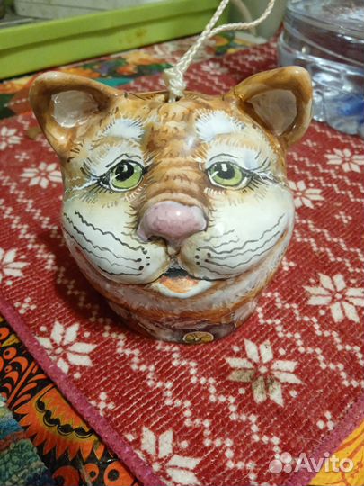Колокольчик, кошечка, с подписью автора