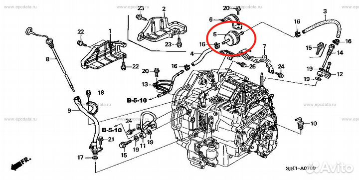 Фильтр внешний АКПП (ATF) K24A Honda