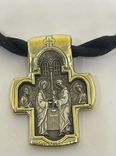 Серебряный крестик с позолотой(4297)