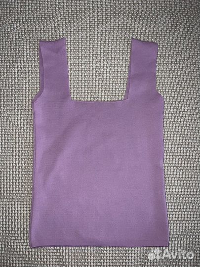 Фиолетовый топ трикотажный
