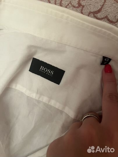 Рубашка белая hugo boss