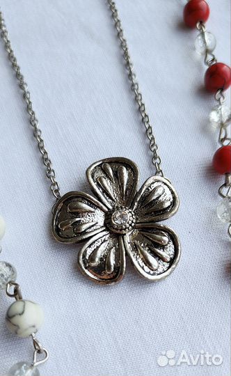 Новая бижутерия пакетом, бусы, кольца. Цена за всё