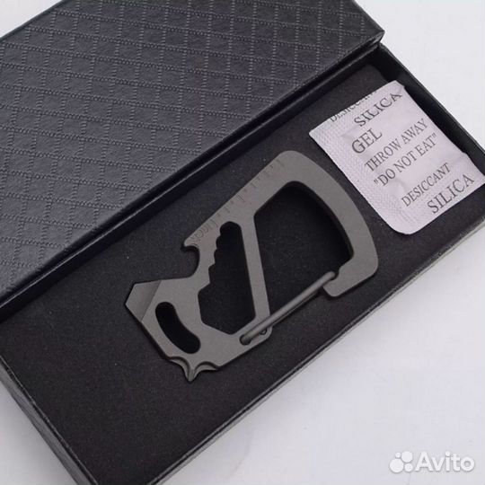 Брелок-карабин, мультитул для велика