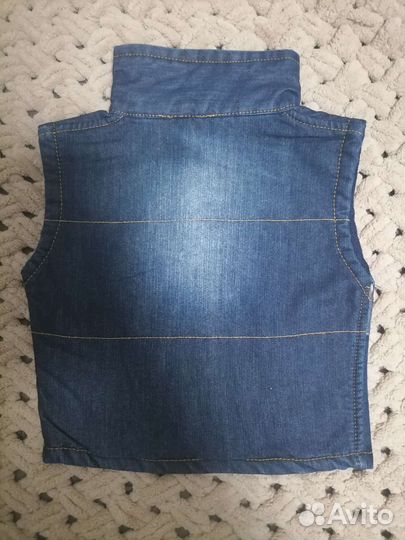 Жилетка для мальчика джинсовая