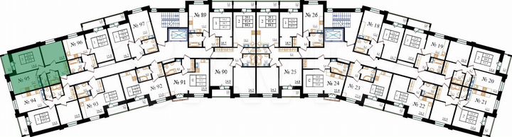 2-к. квартира, 51,5 м², 3/8 эт.