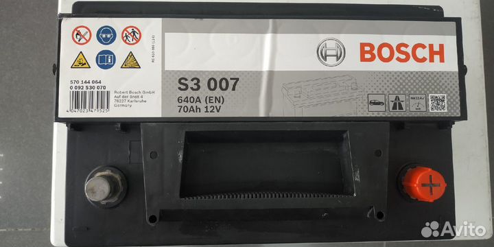 Аккумулятор 70Ah 640A Bosch низкий обратной полярн