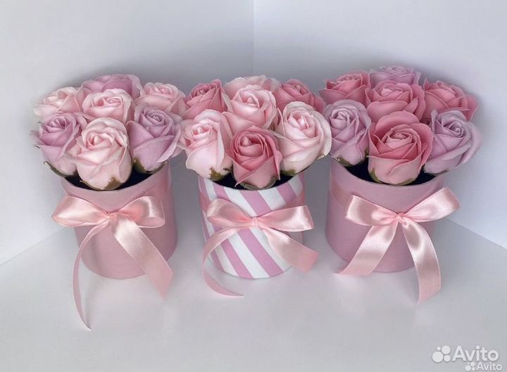 Букет из мыльных роз