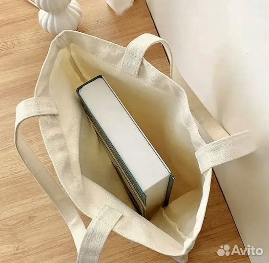 Сумка шопер с принтом лягушки и мухоморы