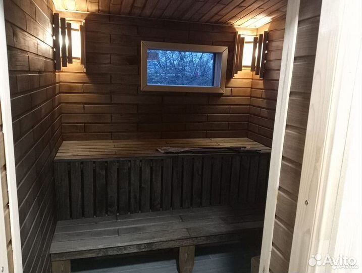 Баня Барнхаус 7х4,8 с террасой BY-1295