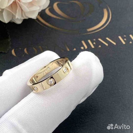 Обручальное кольцо Cartier Love, 8 бр. 0,19ct