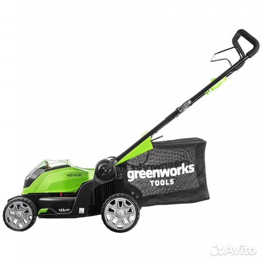 Газонокосилка greenworks G40LM41 40 V колесная с А