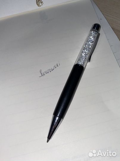 Ручка swarovski оригинал черный цвет чернил