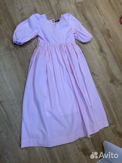 Летнее розовое платье