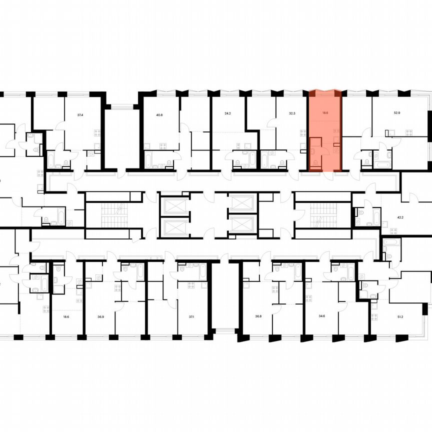 Квартира-студия, 18,6 м², 9/28 эт.