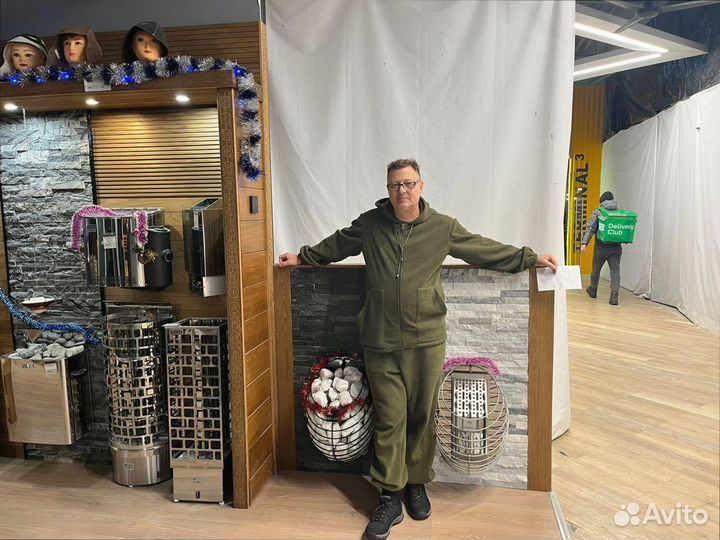 Банная печь с установкой