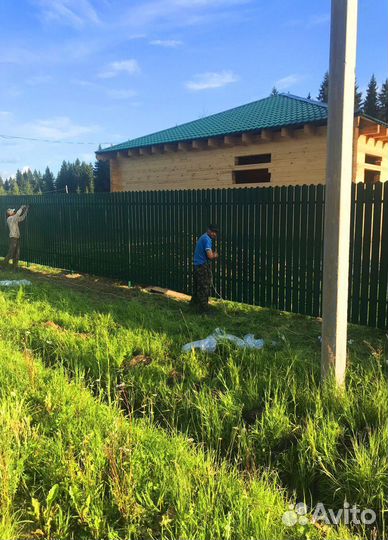 Забор из Евроштакетника под ключ