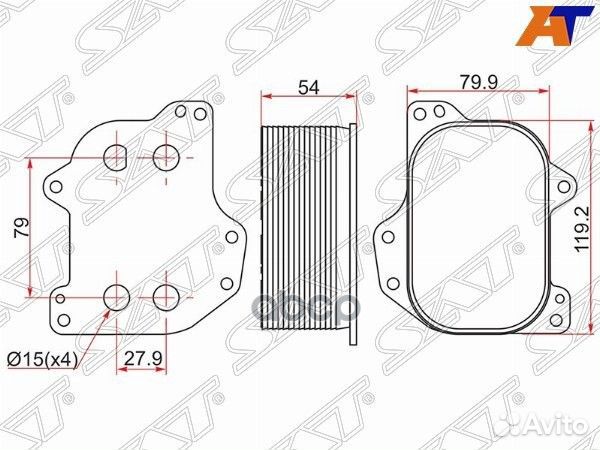 Радиатор масляный audi A1 10/A3 12/A4 15/A5