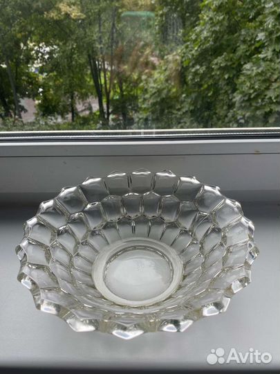 Прозрачное блюдо (фруктница/салатница) времён СССР