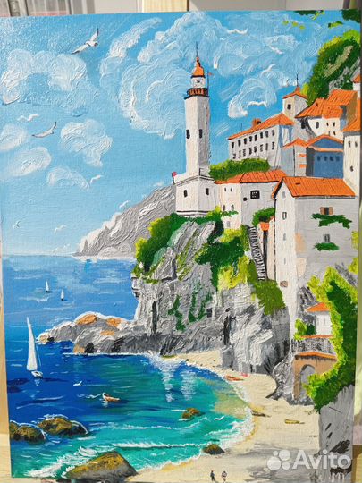 Картина маслом на холсте пейзаж30/40