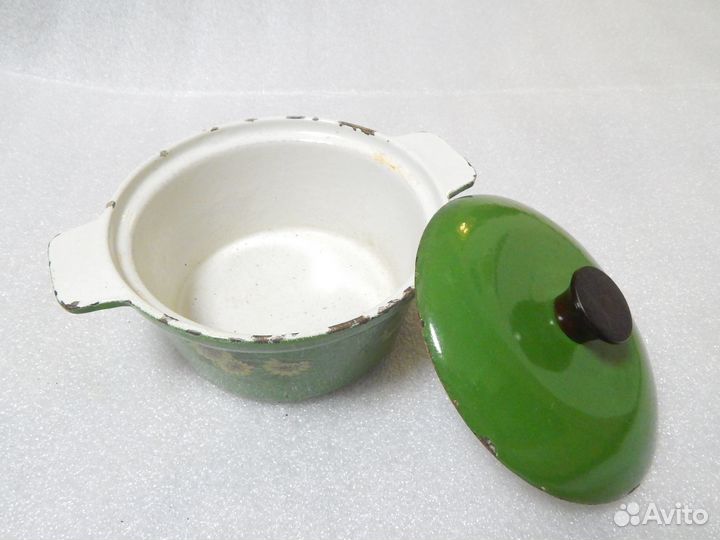 Чугунок с крышкой эмалированный СССР