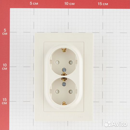 Розетка с рамкой ATN000226 двойная скрытая установ