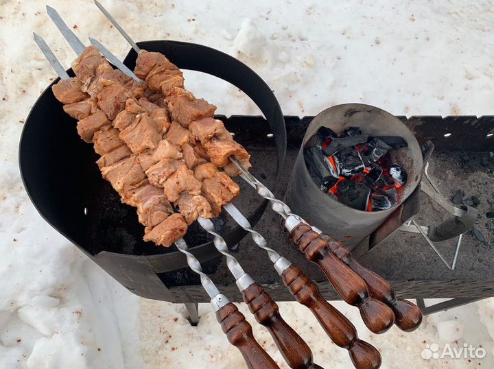 Казан мангал + 8л казан +6 шампуров