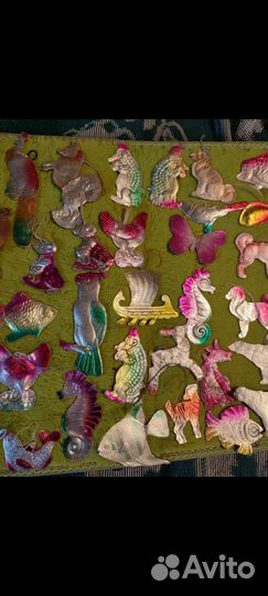 Елочные игрушки СССР картонаж,колкий пластик