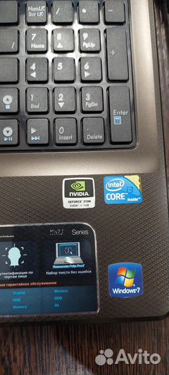 Ноутбук asus core i3