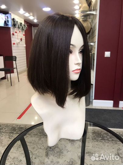 Парик на шёлке из натуральных волос (30см)