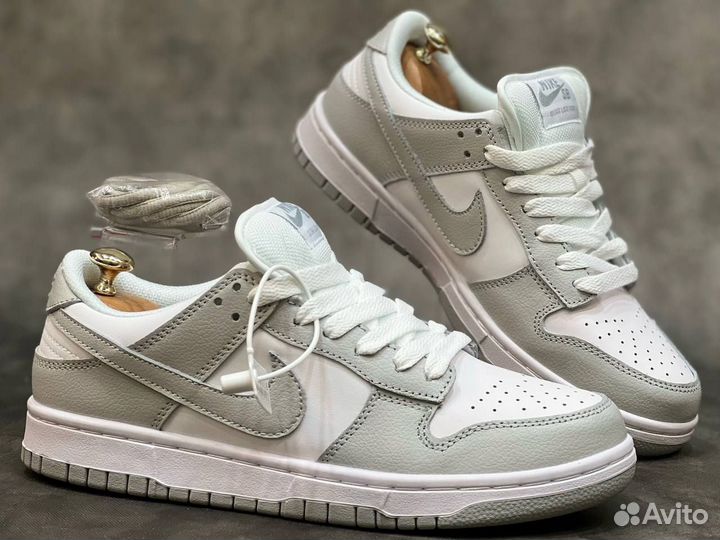 Nike SB Dunk air low 1 бело-серые разм. 43