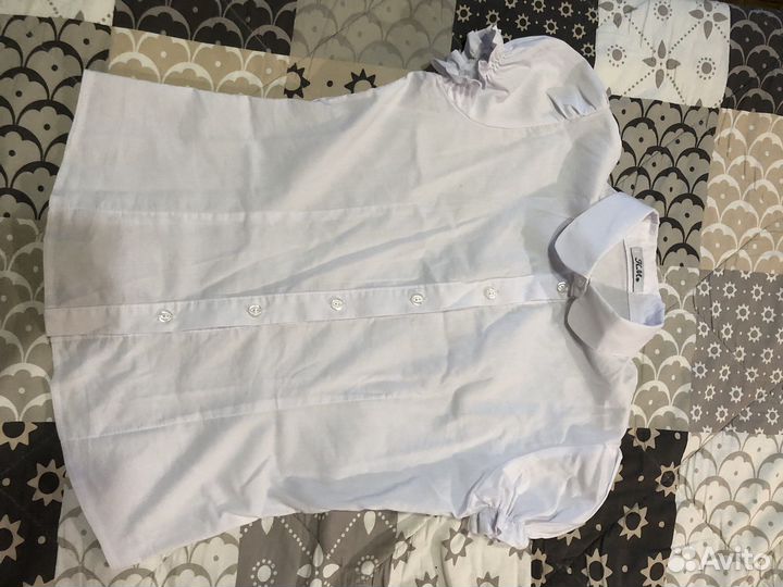 Блузка школьная с коротким рукавом 2 шт