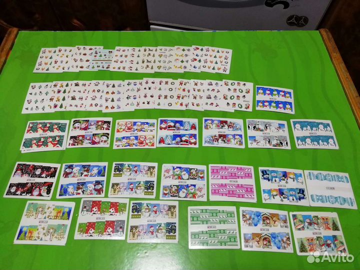 Слайдеры (наклейки-тату) для ногтей, стразы, Скотч