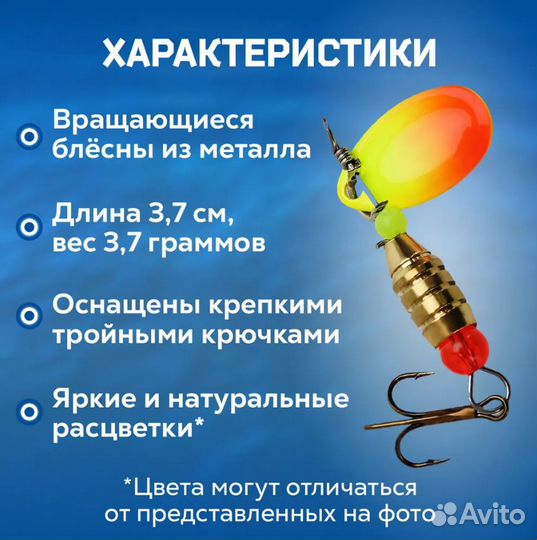 Рыболовные блесны колеблющиеся + кейс для хранения