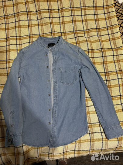 Джинсовая рубашка мужская
