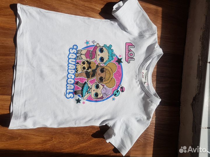 Футболки для девочки 110пакетом, 3 шт