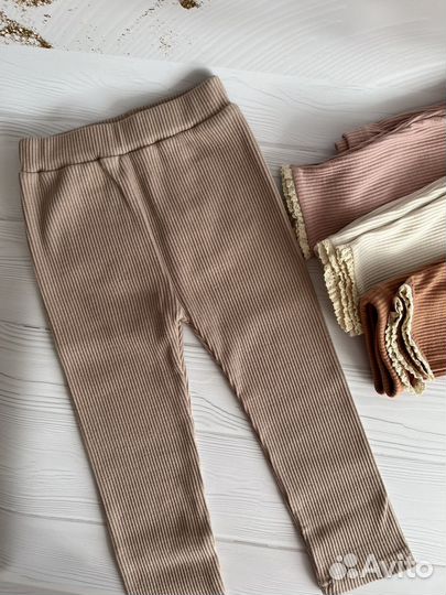 Леггинсы в рубчик для девочки 86 92