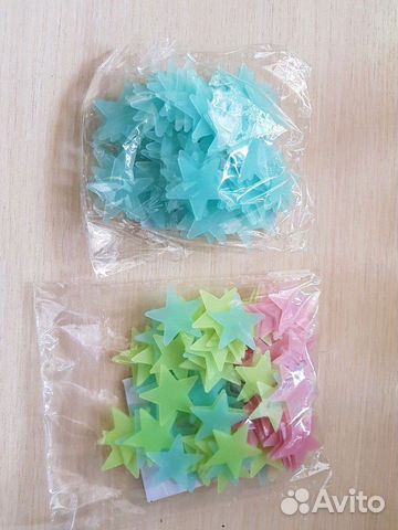 Звезды светящиеся на потолке, 100 шт