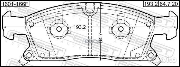 Колодки передние mercedes benz ML-class 166 201