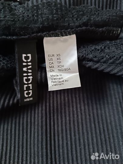 Платье мини в рубчик. Нижнее бельё. XS