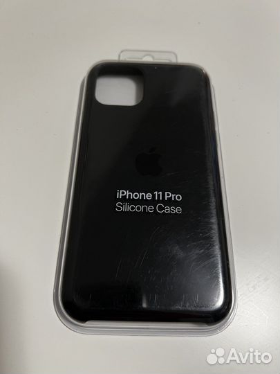 Чехол на iPhone 11 оригинал черный силиконовый