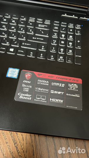 Игровой ноутбук MSI GP72 6QF Leopard pro