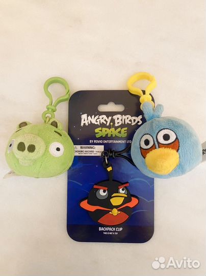 Брелок (зажим) на рюкзак Angry birds и др