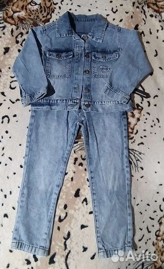 Костюм для девочки джинсовый