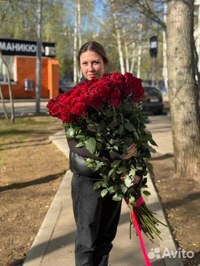 Метровые розы букет гигант